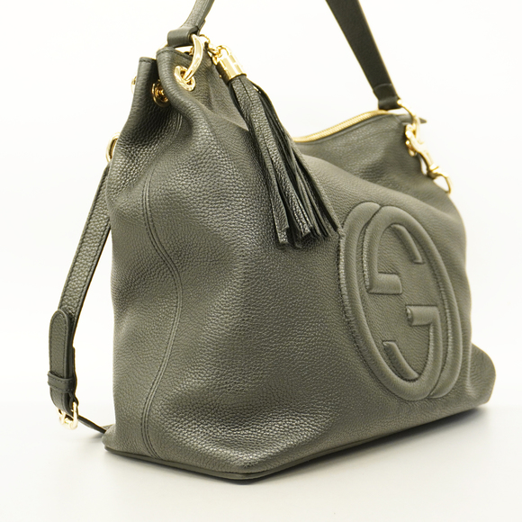 Gucci Soho Handbag Shoulder Bag Leather Black - Picture 2 of 9